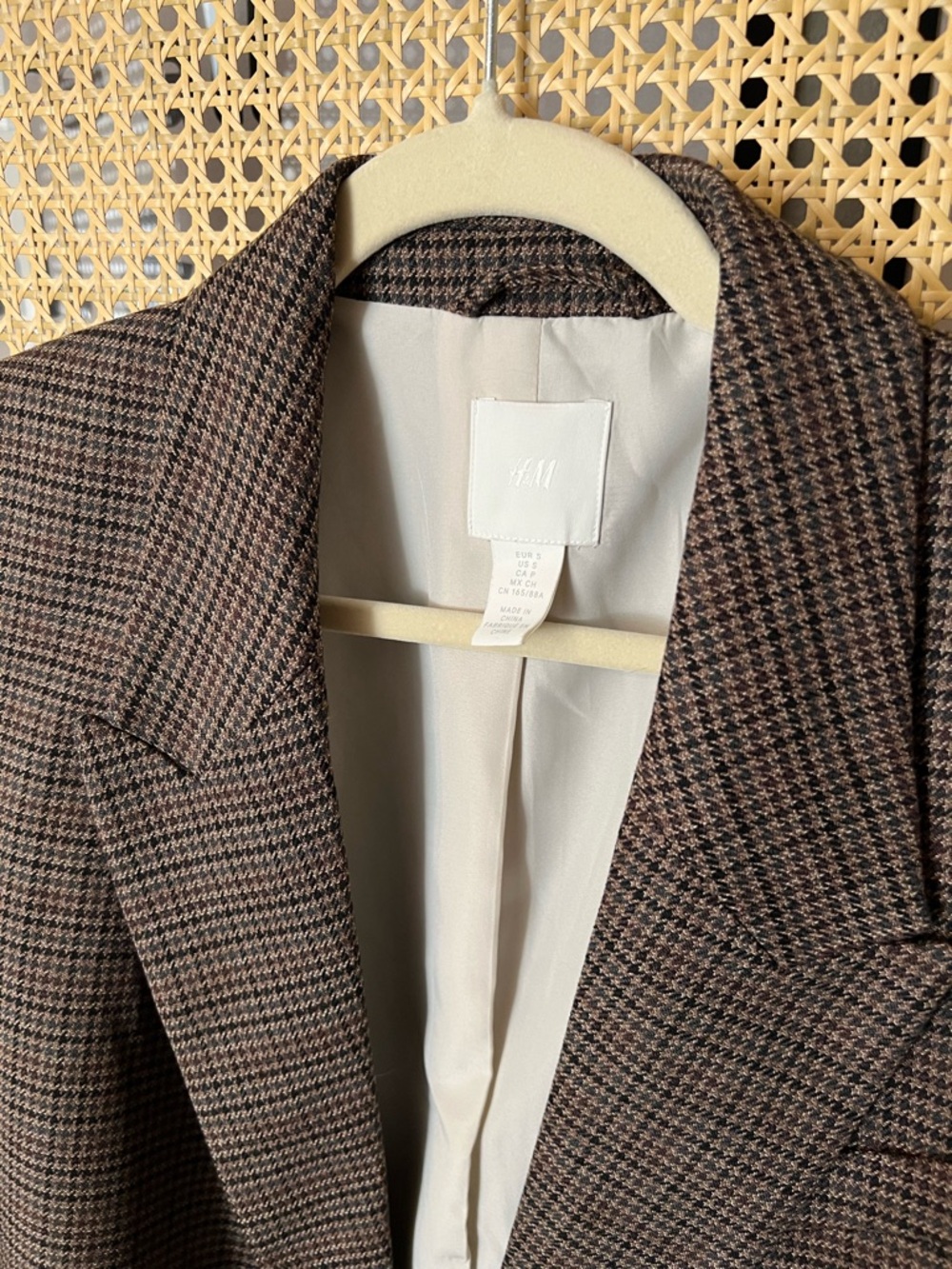 H&M Brown Houndstooth Blazer - Picture 3 of 3